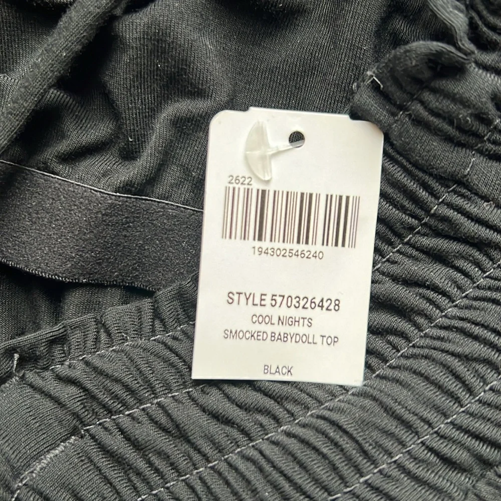 NWT Soma Cool Nights Smocked Babydoll Top - Picture 7 of 9